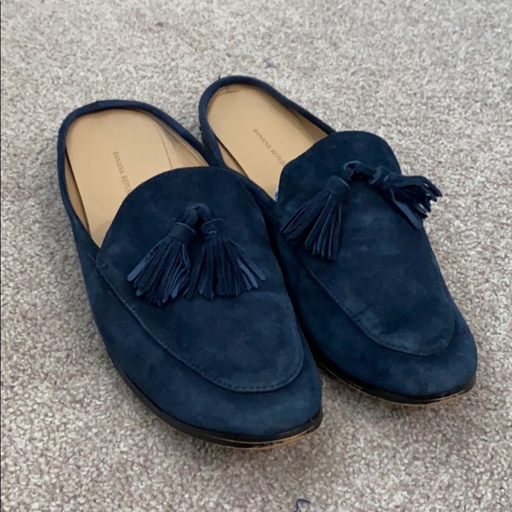Banana Republic Navy Suede Loafer